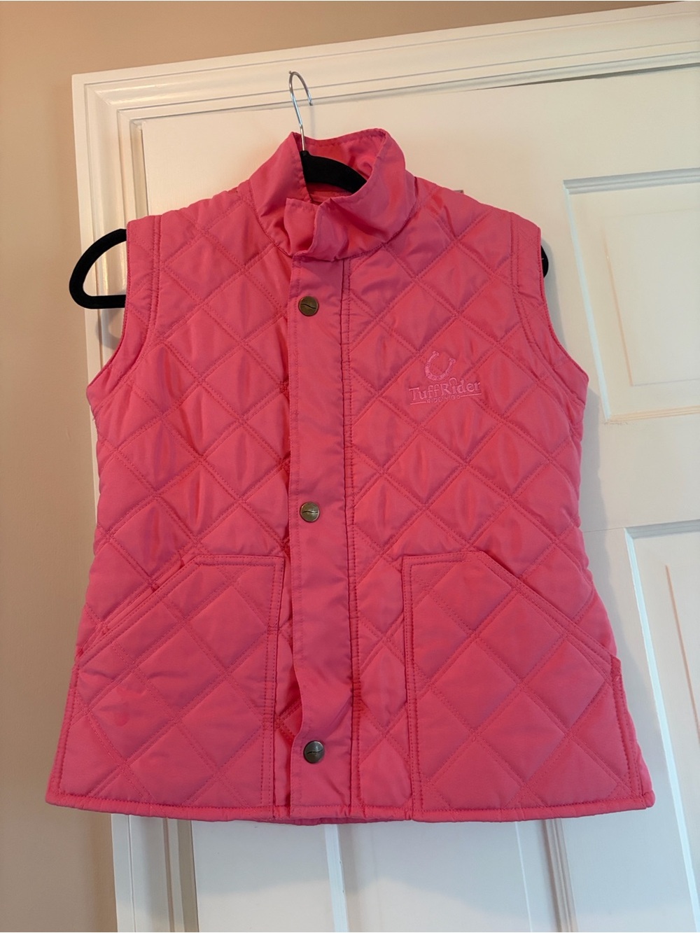 TuffRider Hot Pink Quilted Vest Size Medium